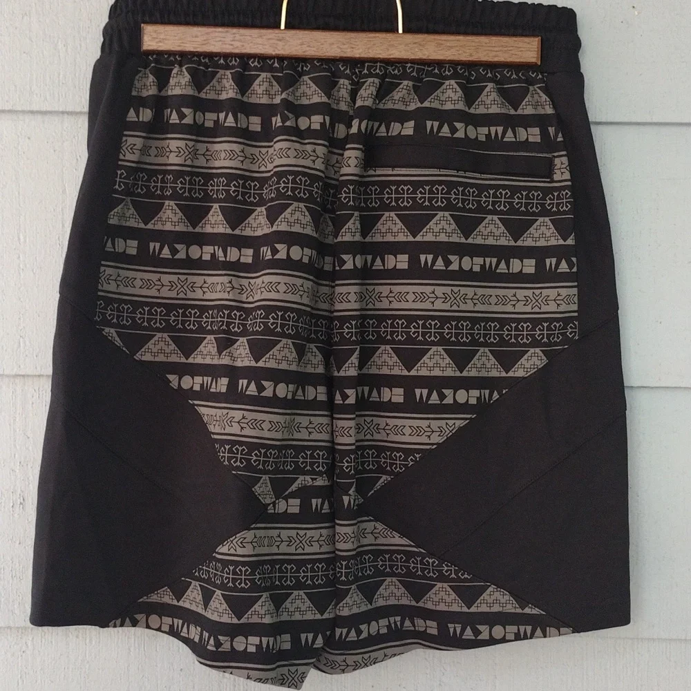 Wade Black and Gray Patterned Shorts